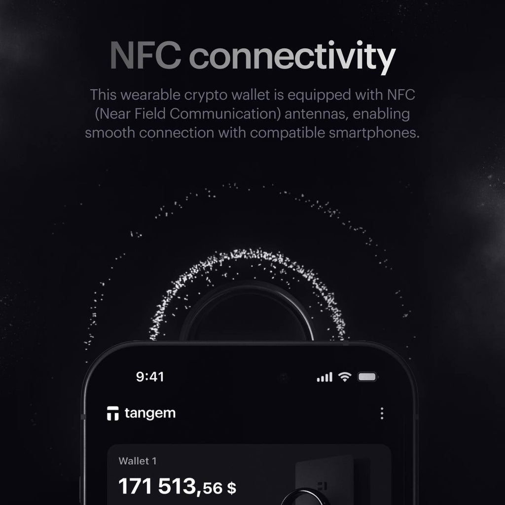 Tangem Ring – Wearable Crypto Hardware Wallet (1 Ring + 2 Backup Cards)